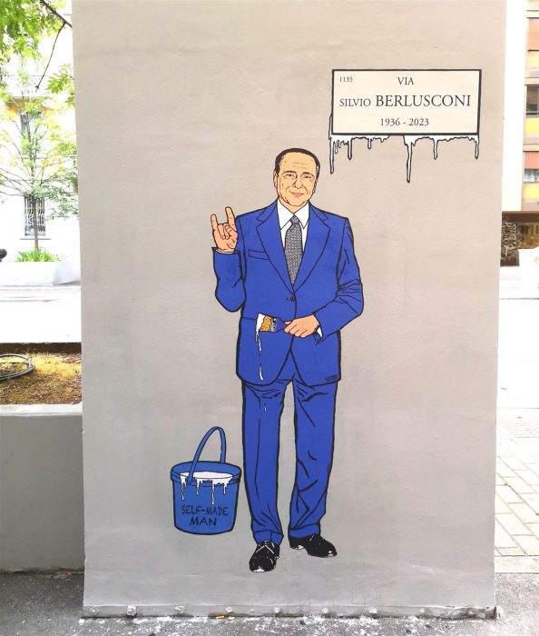 Ricompare A Milano Il Murale Di Berlusconi