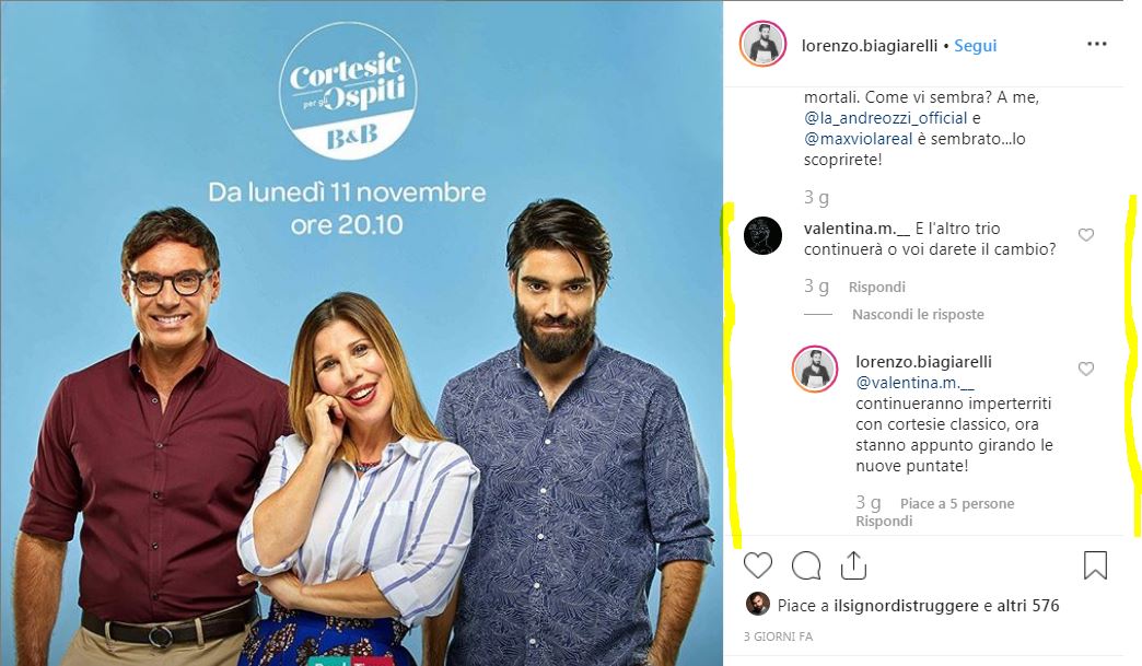 Cortesie Per Gli Ospiti B&B, Critiche Al Nuovo Cast: "brutte Copie ...