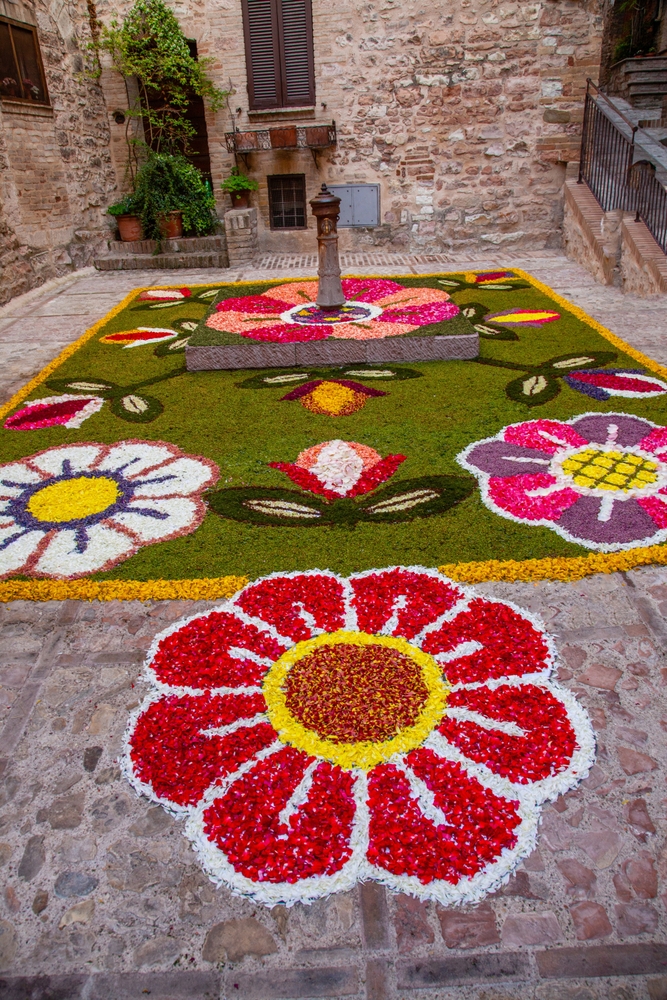 Bolsena, accade ogni anno: l'incantevole tappeto floreale lungo le vie  della città